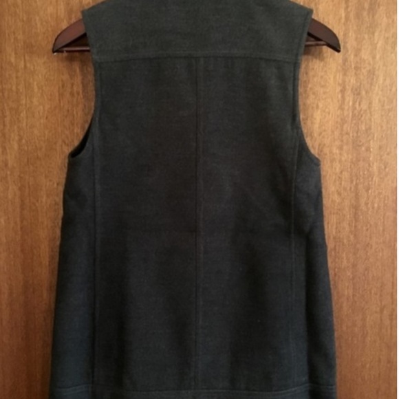 Rachel Roy Long Grey Wool Blend Moto Vest XS - Picture 3 of 5